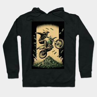 Dirt Bike Stunt Around Money Hoodie